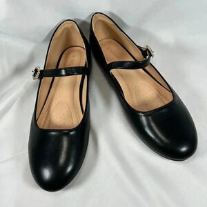 Viapipa Mary Jane Size 10 Black Jeweled Strap Comfort Casual Wedding Party